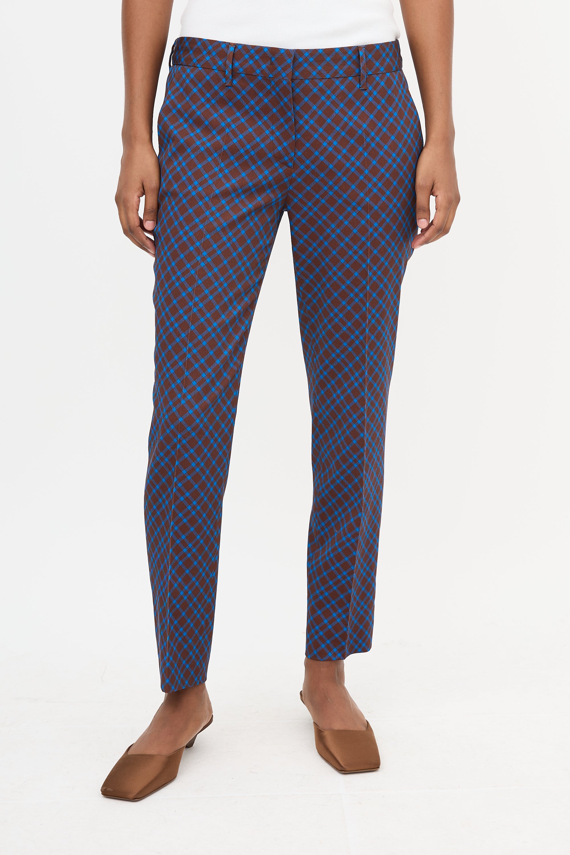Prada 2014 Wool Check Trouser