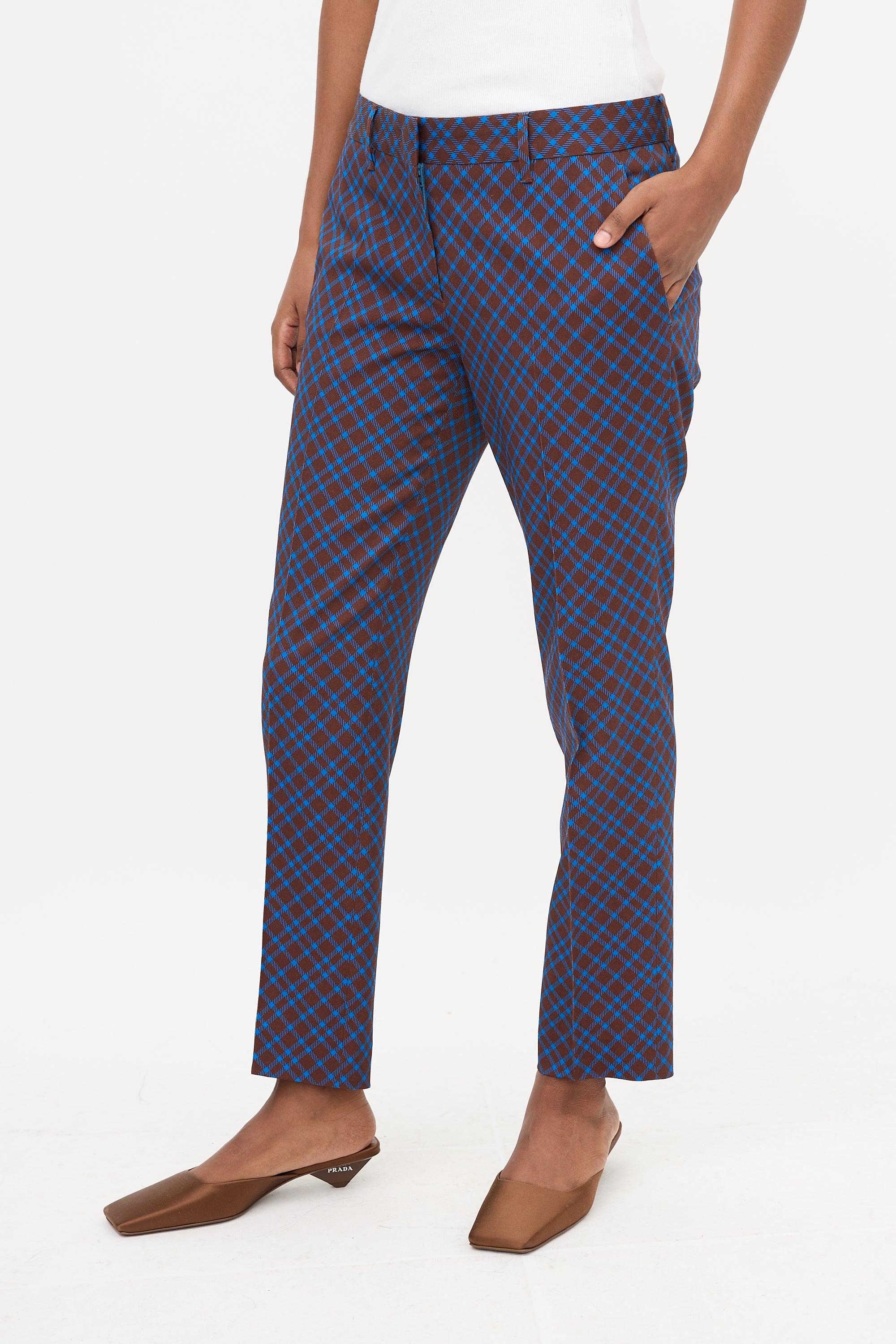 Prada 2014 Wool Check Trouser