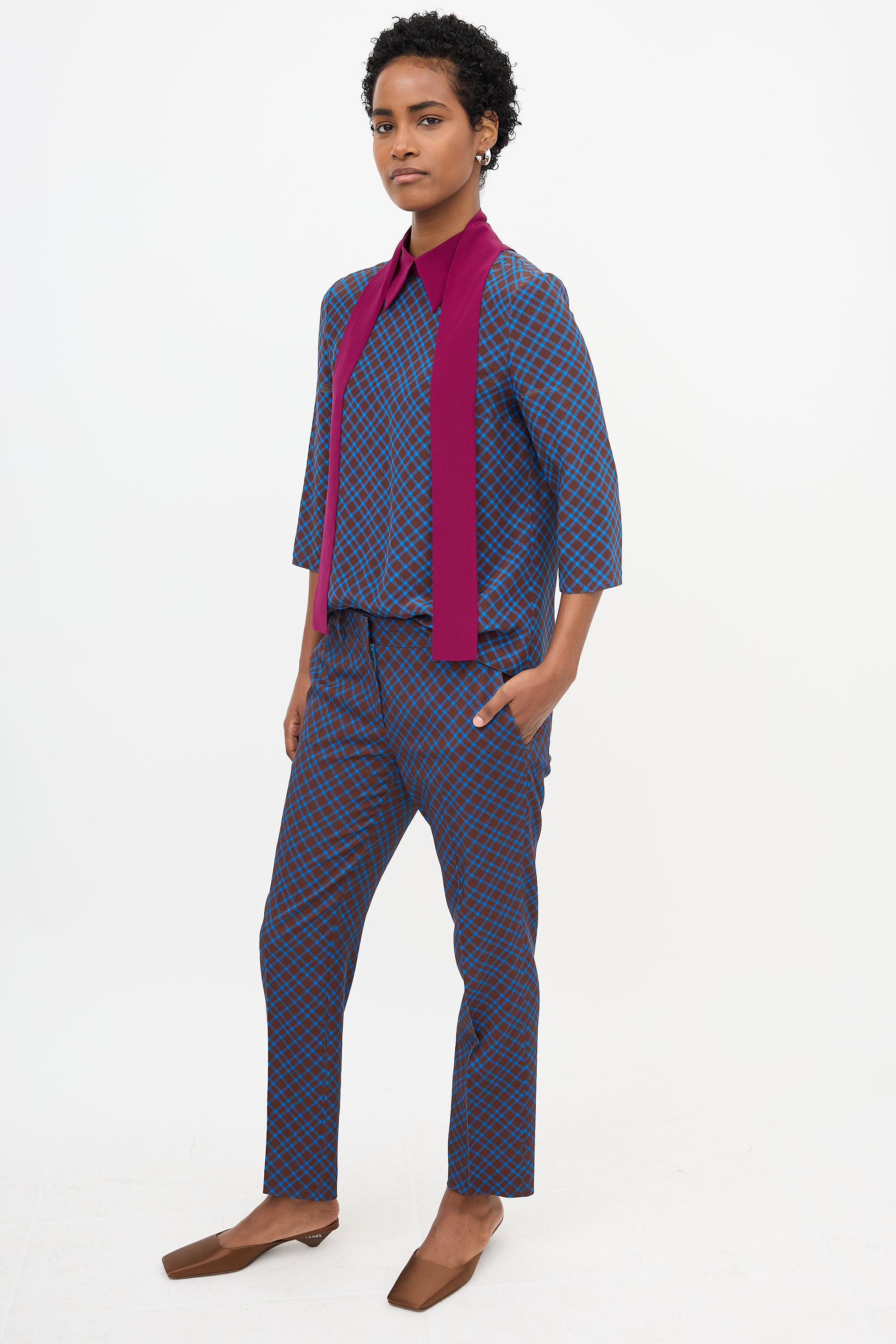 Prada 2014 Wool Check Trouser
