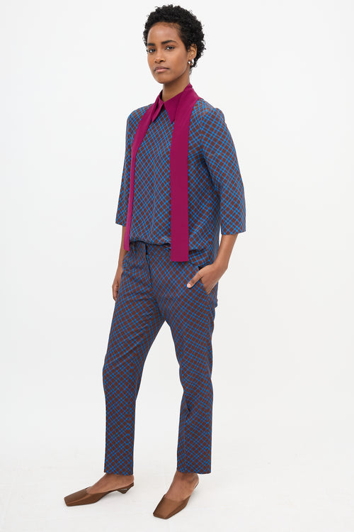 Prada 2014 Wool Check Trouser