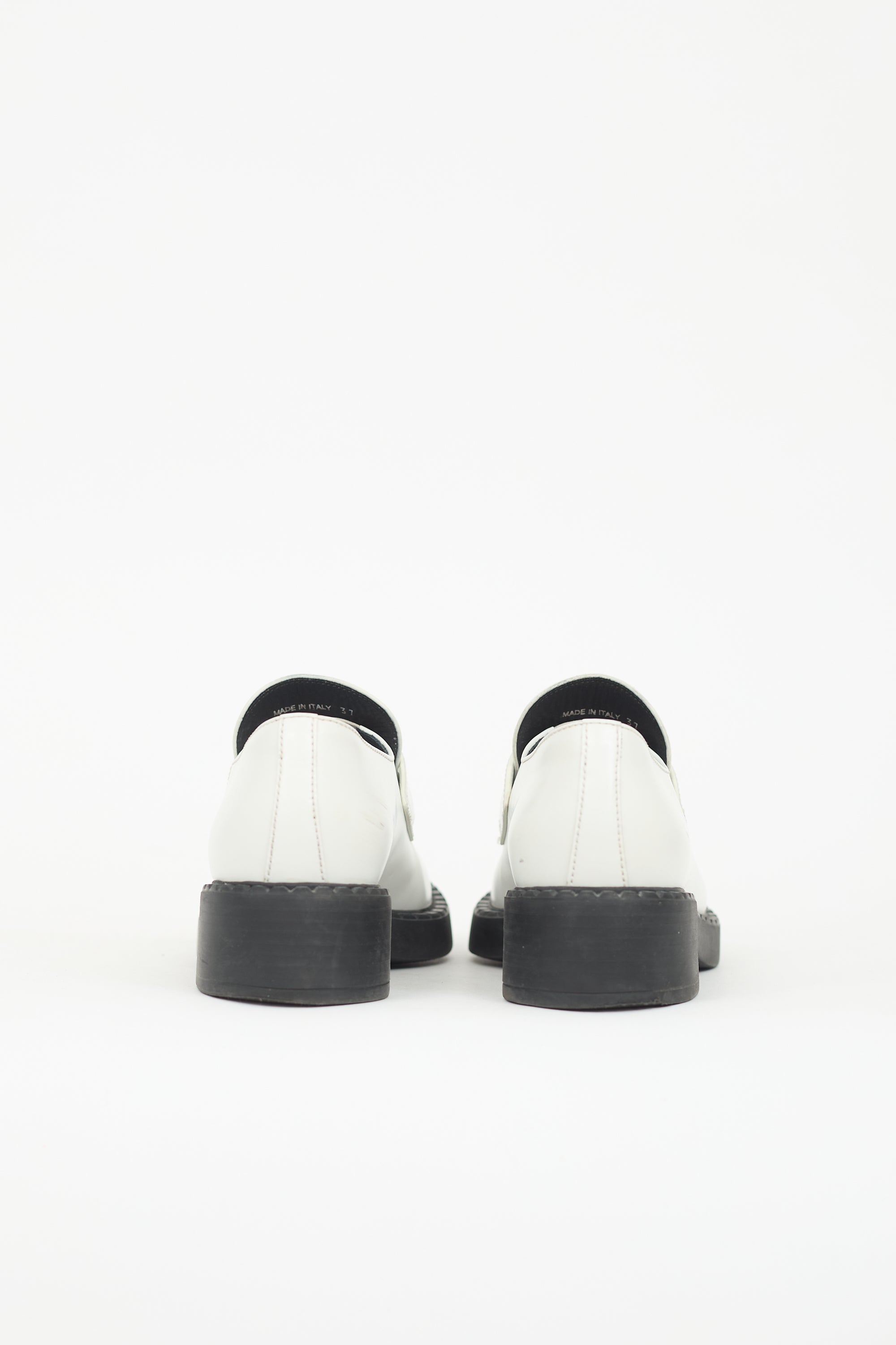 Prada Leather Logo Loafer