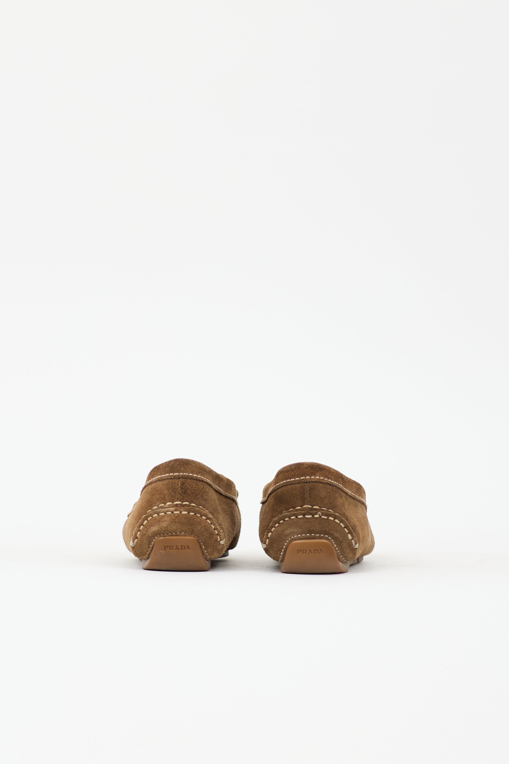 Prada Suede Logo Loafer