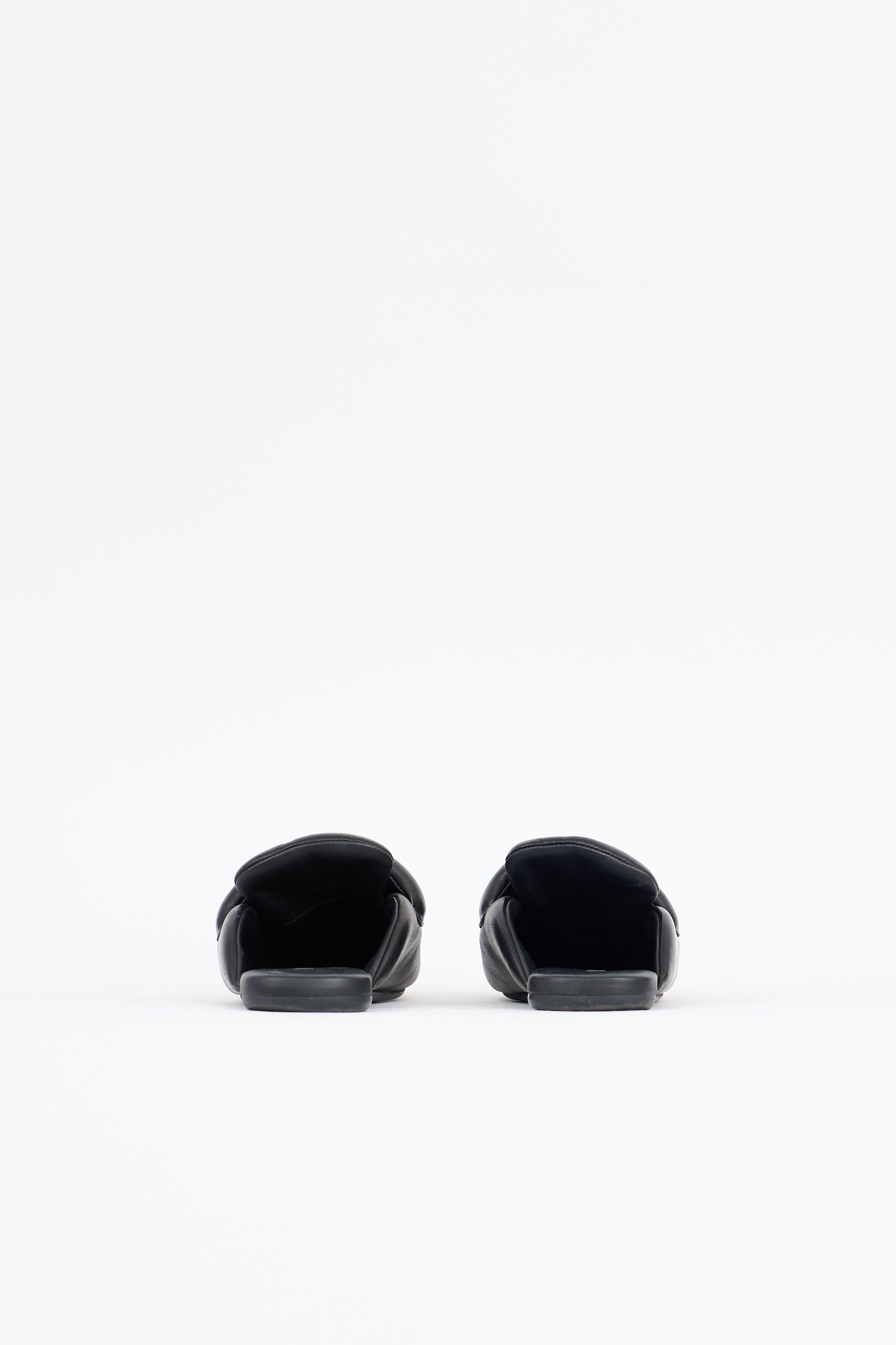 Prada Leather Padded Loafer Mule