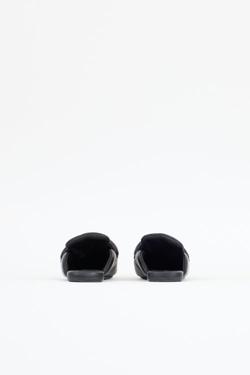Prada Leather Padded Loafer Mule