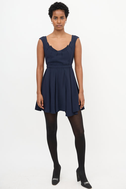 Prada 2011 Crepe Pleated Dress