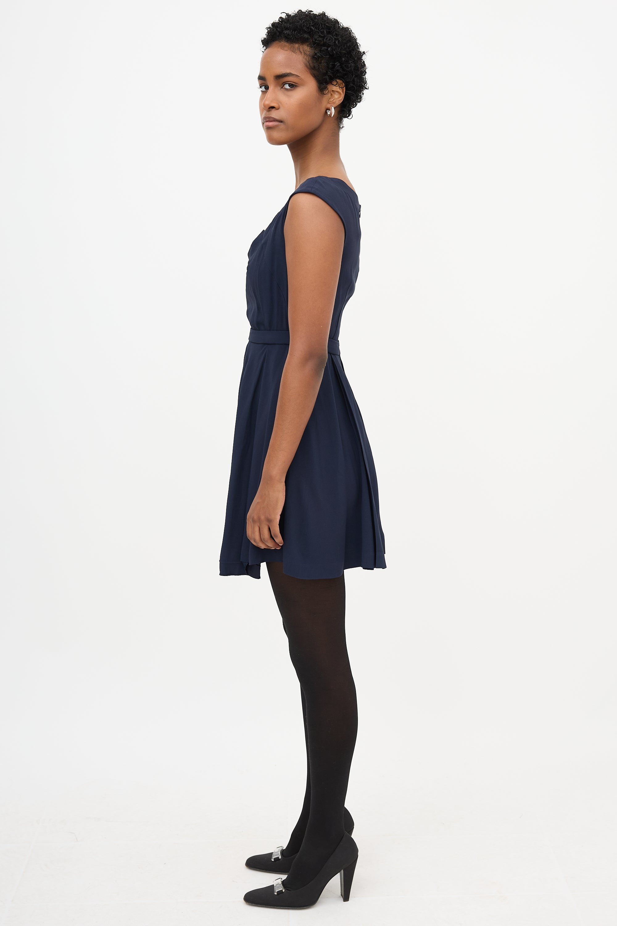 Prada 2011 Crepe Pleated Dress