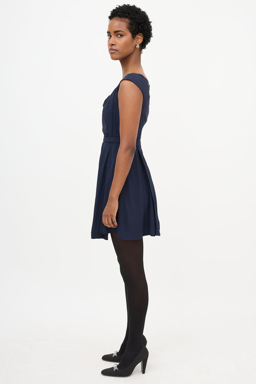 Prada 2011 Crepe Pleated Dress