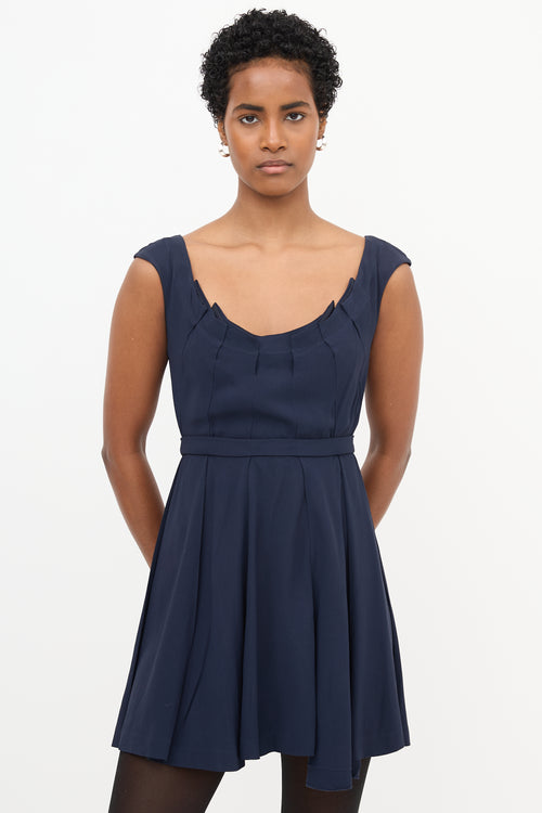 Prada 2011 Crepe Pleated Dress