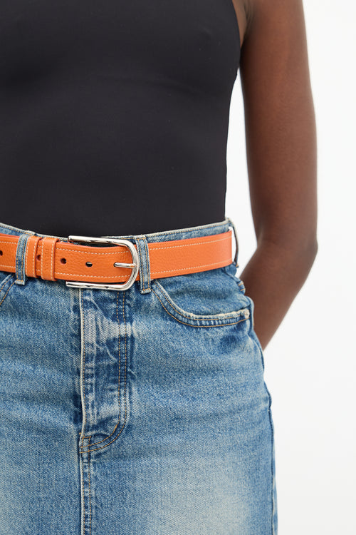 Prada Leather Buckle Belt