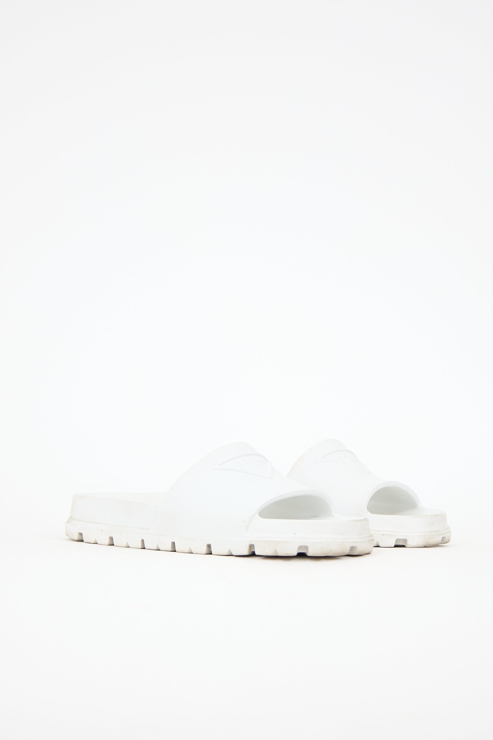 Prada Rubber Triangle Logo Slide
