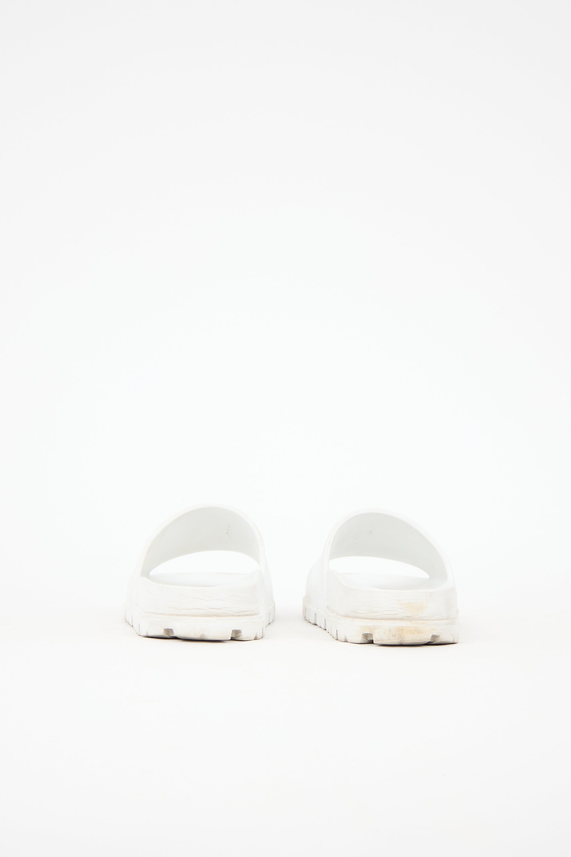 Prada Rubber Triangle Logo Slide