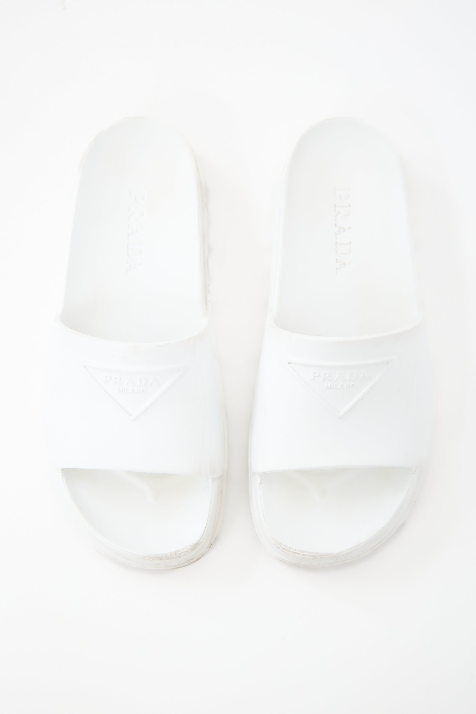 Prada Rubber Triangle Logo Slide