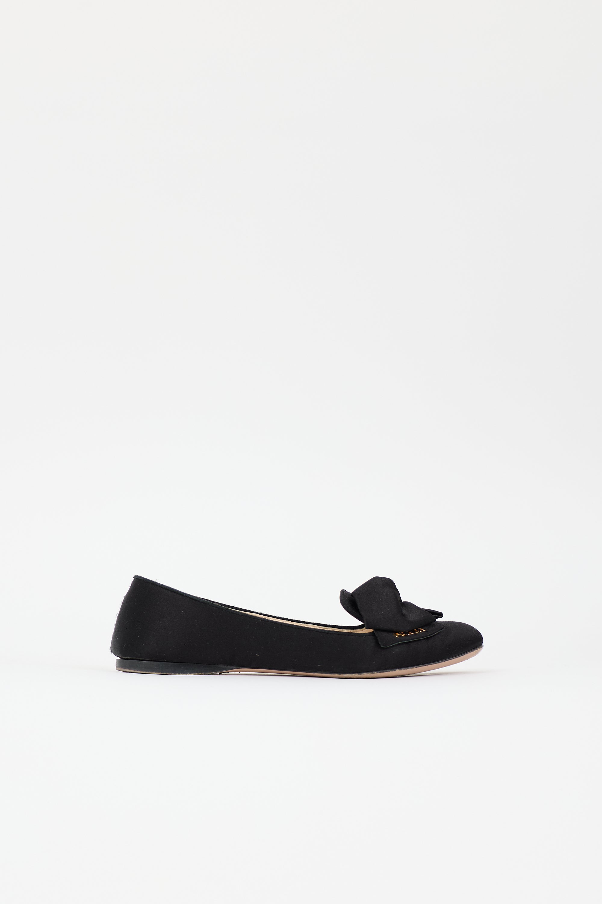 Prada Satin Logo Flat