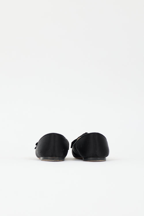 Prada Satin Logo Flat