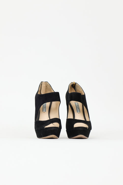 Prada Suede Platform Heel