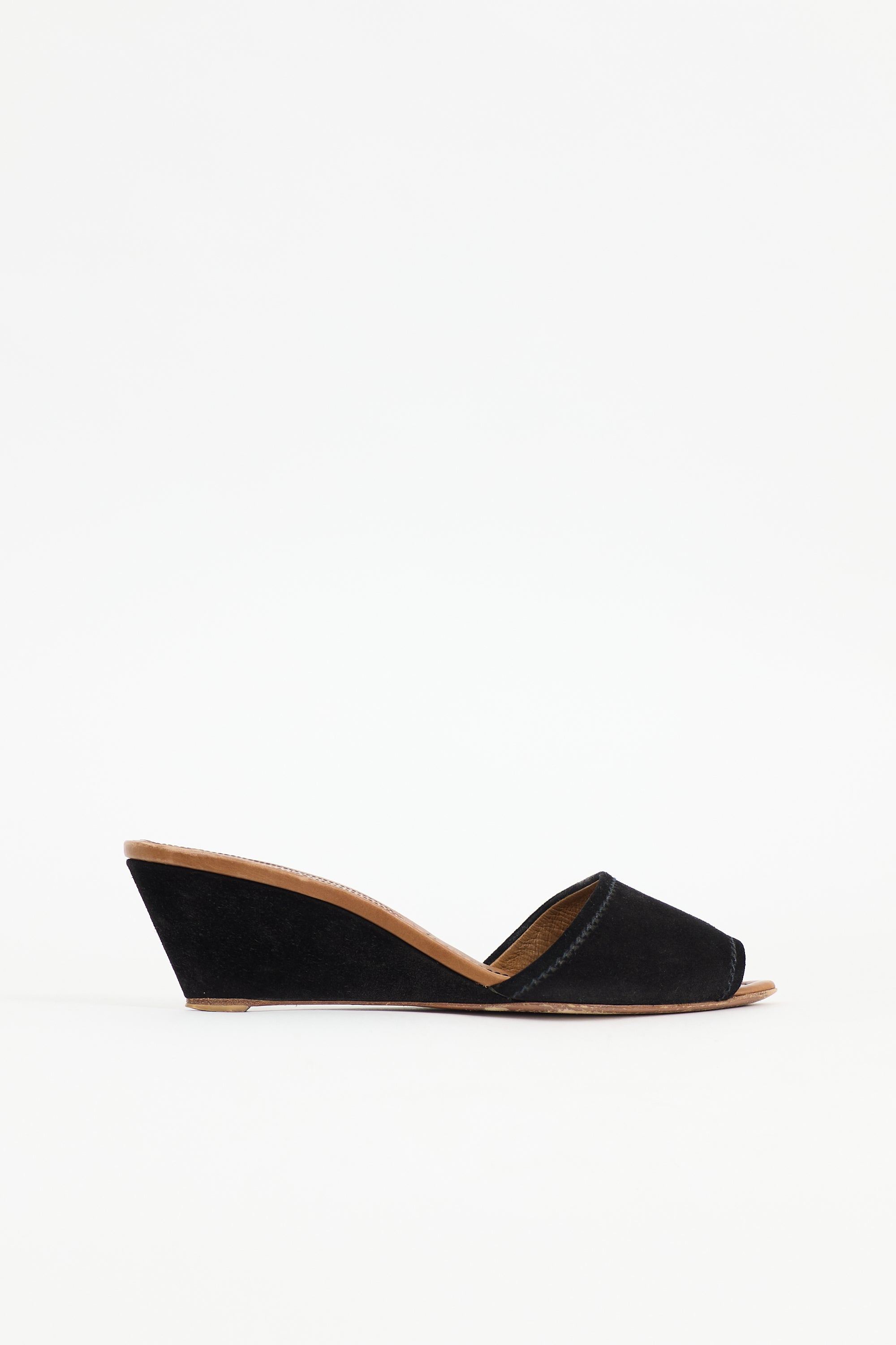 Prada Suede Wedge Mule