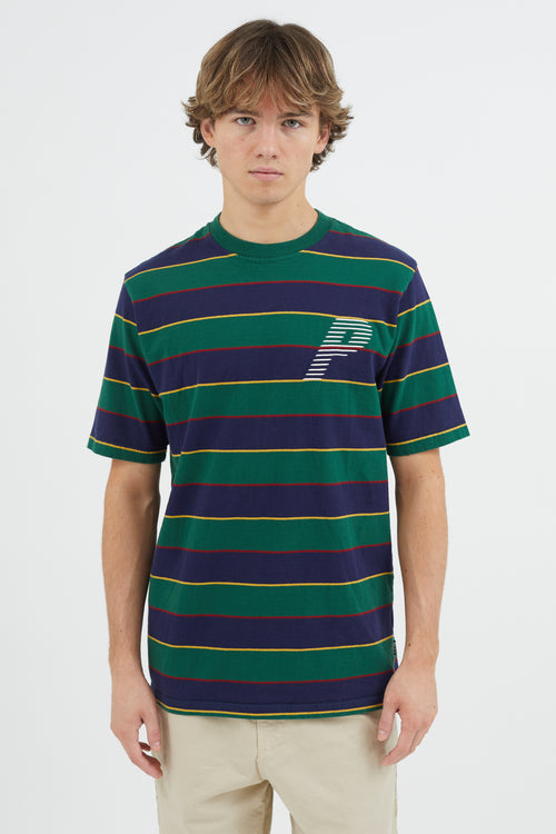 Palace Green & Multicolour Embroidered Logo T-Shirt