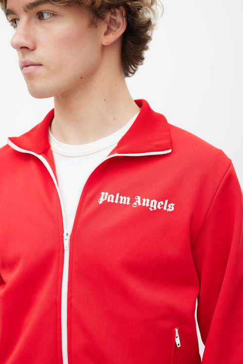 Palm Angels Red & White Track Jacket