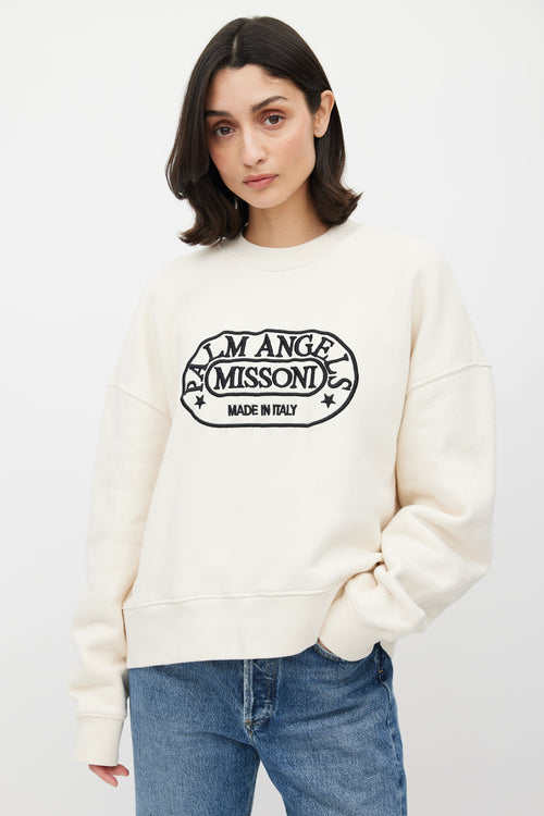 Palm Angels x Missoni Cream & Black Sweater