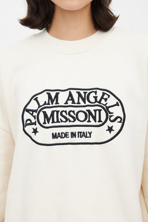 Palm Angels x Missoni Cream & Black Sweater