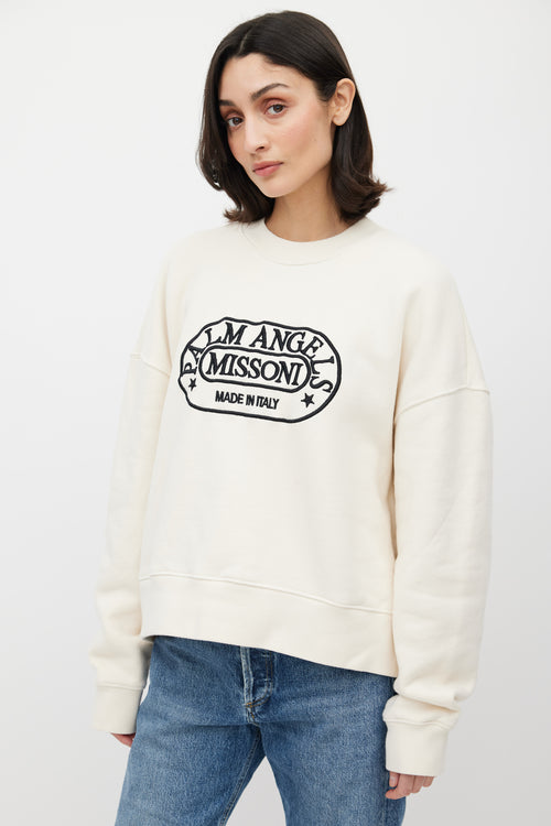 Palm Angels x Missoni Cream & Black Sweater