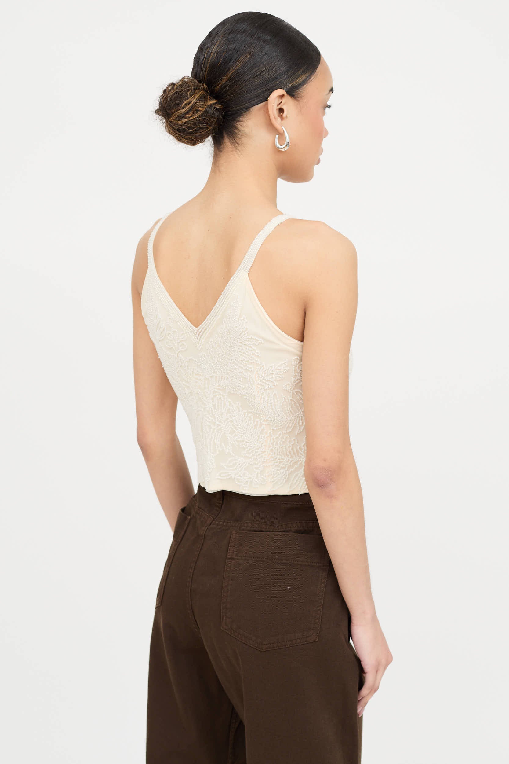 Pamela Dennis Beaded Sleeveless Top