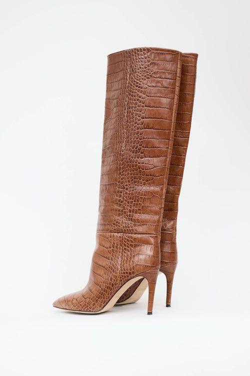 Paris Texas Embossed Knee High Boot