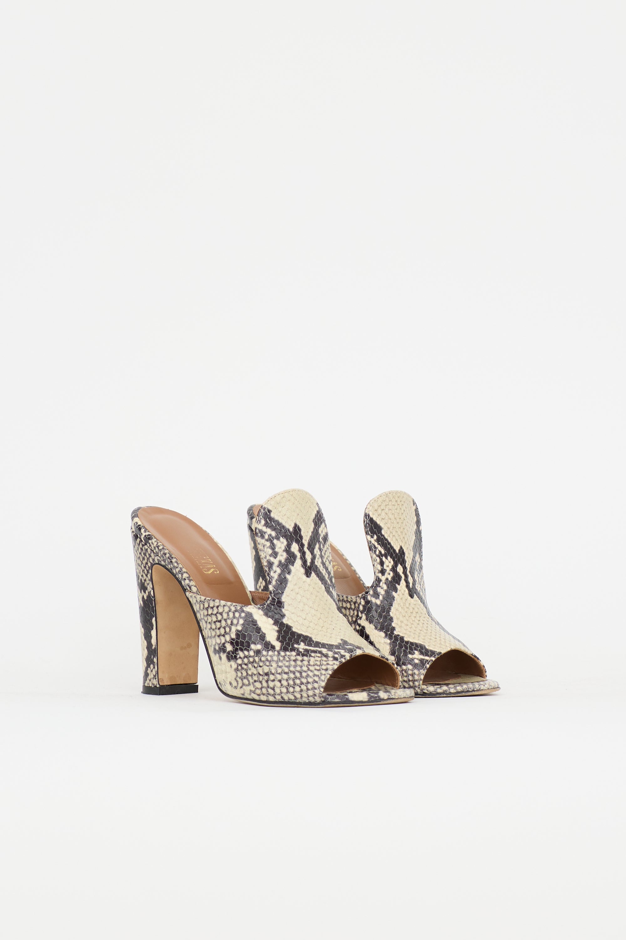 Paris Texas Embossed Leather Mule