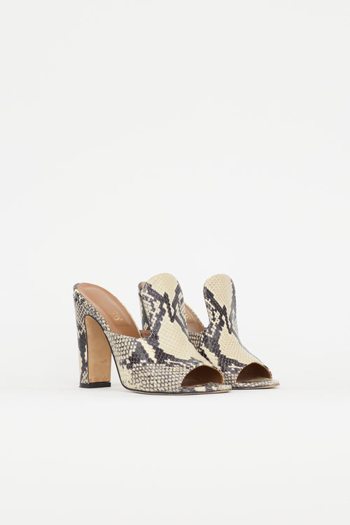 Paris Texas Embossed Leather Mule