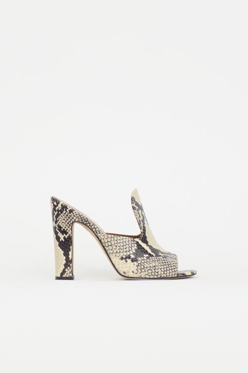 Paris Texas Embossed Leather Mule