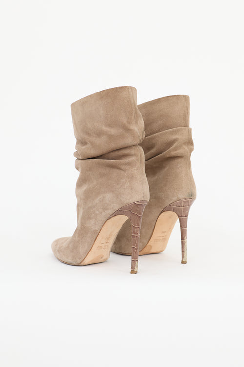 Paris Texas Suede Slouchy Ankle Boot