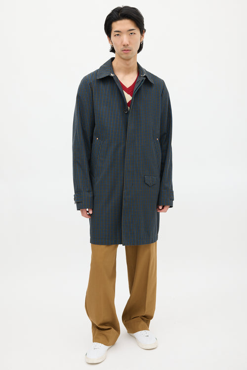 Paul Smith Green & Blue Plaid Coat