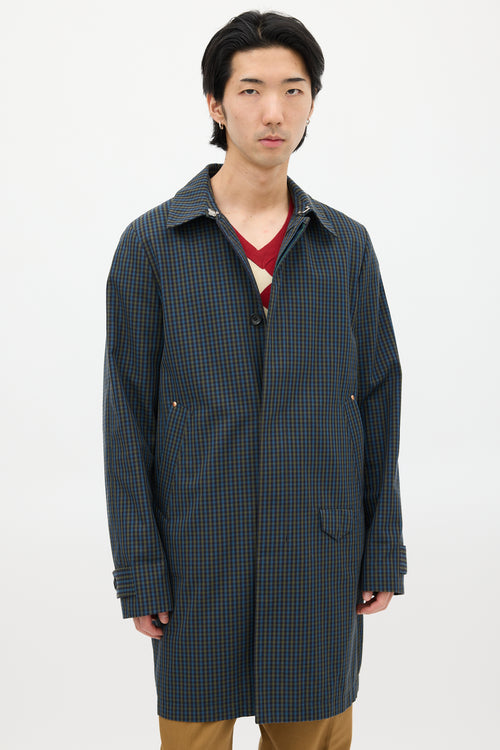 Paul Smith Green & Blue Plaid Coat