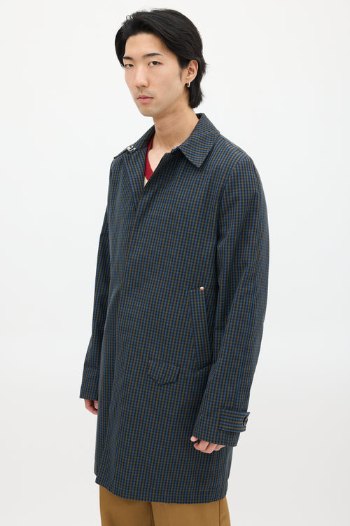 Paul Smith Green & Blue Plaid Coat