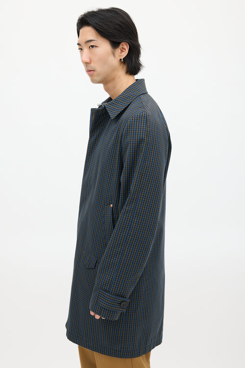Paul Smith Green & Blue Plaid Coat