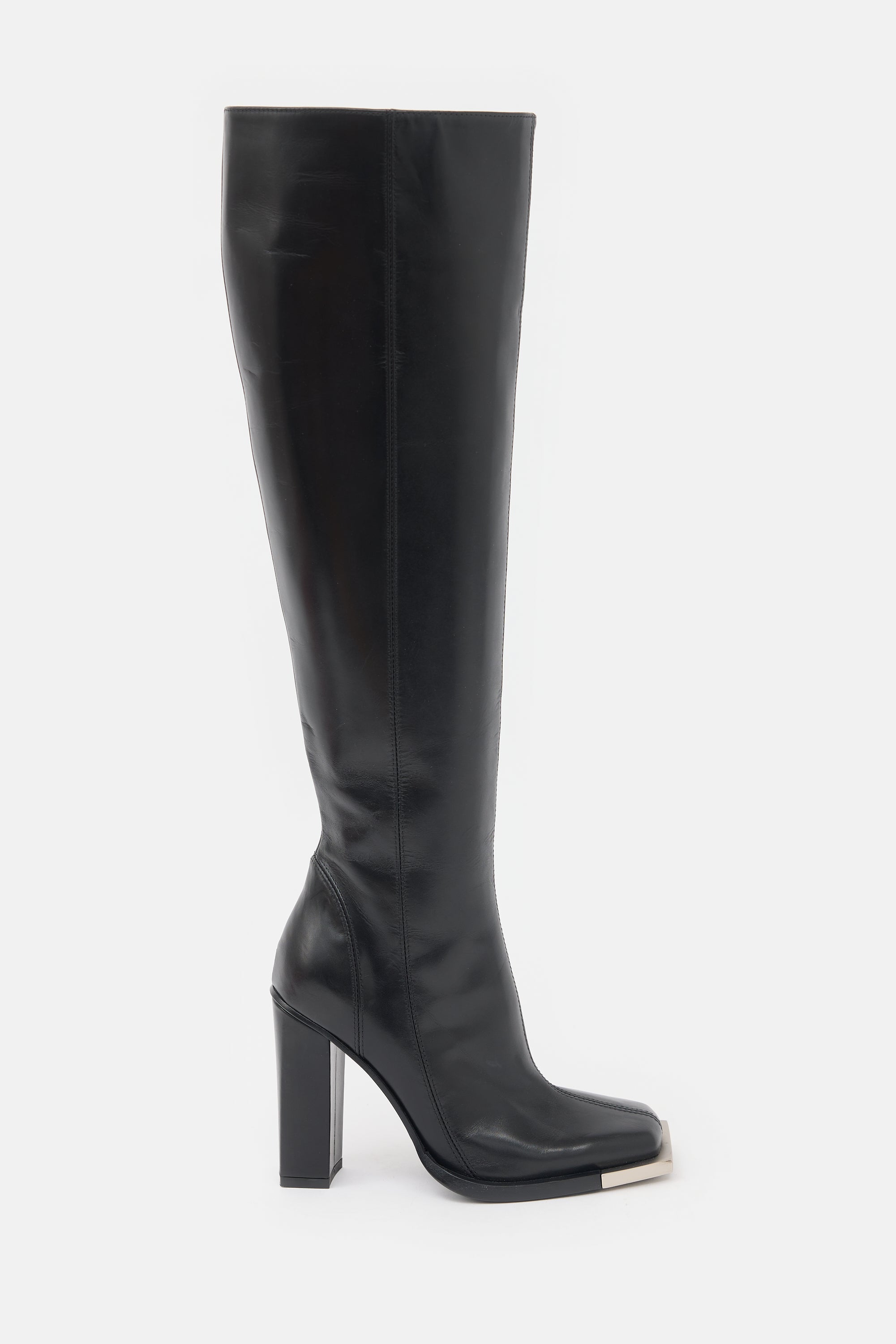 Peter Do Leather Metal Tip Knee Boot