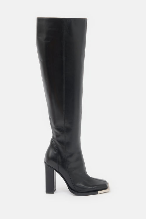 Peter Do Leather Metal Tip Knee Boot