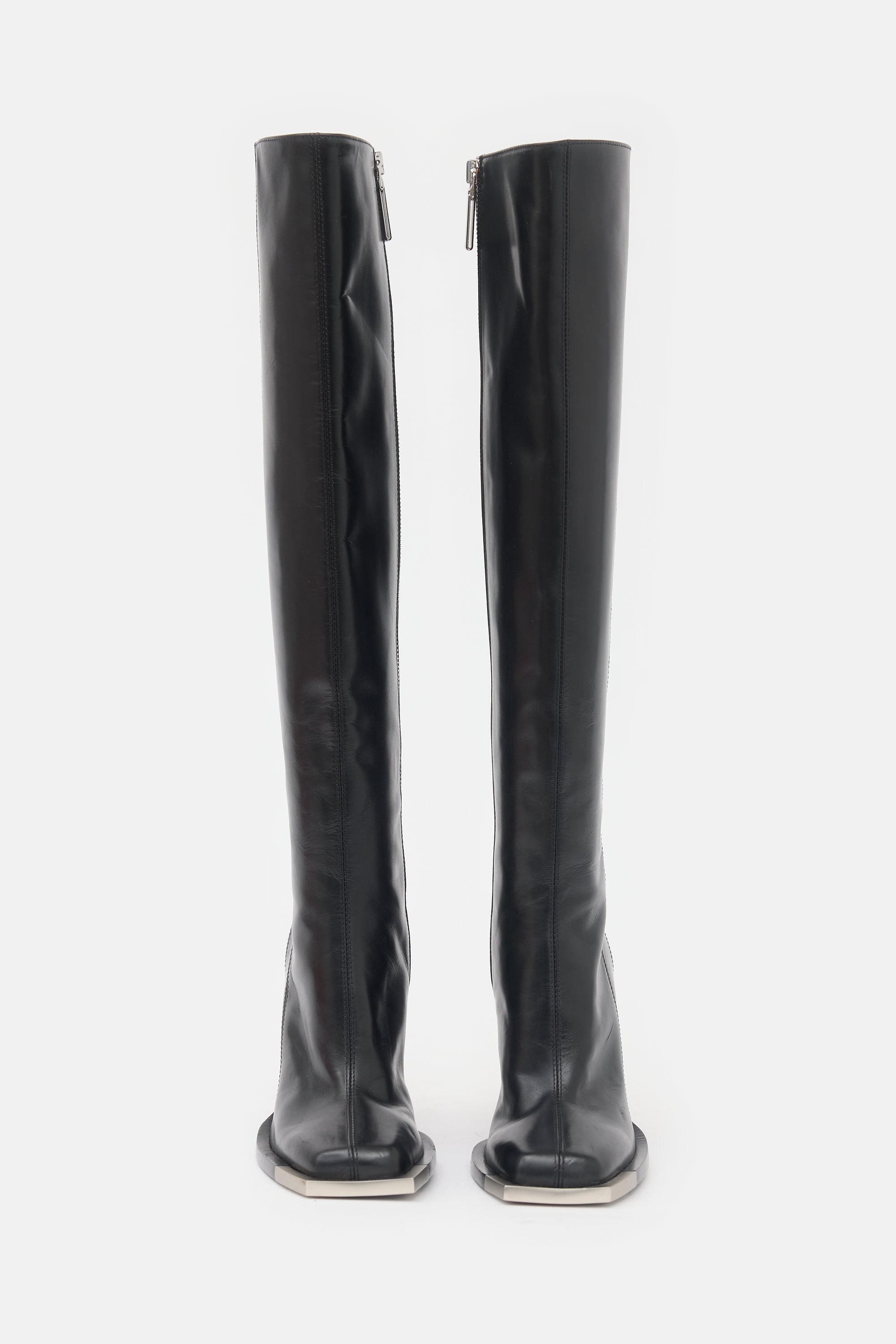 Peter Do Leather Metal Tip Knee Boot