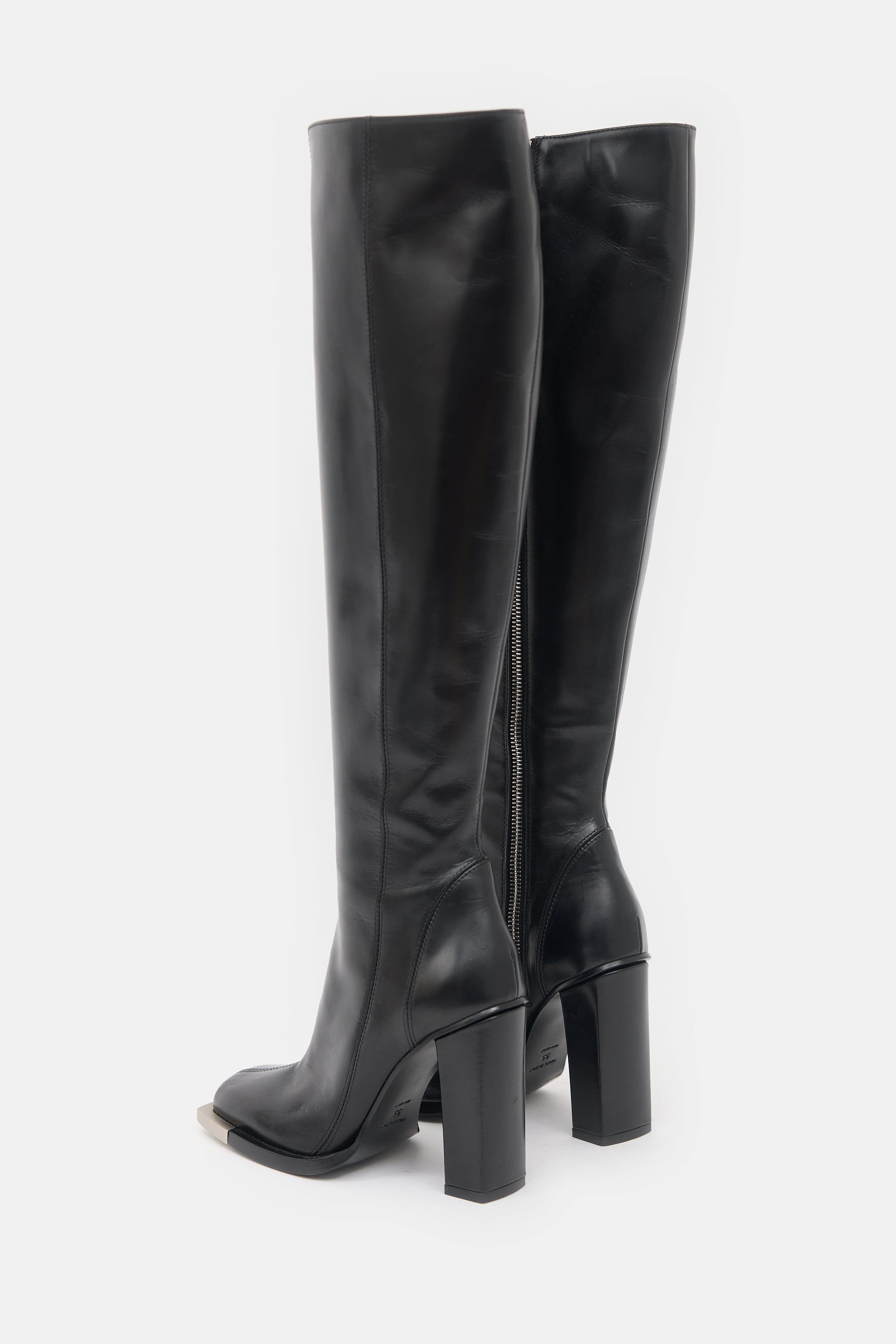 Peter Do Leather Metal Tip Knee Boot