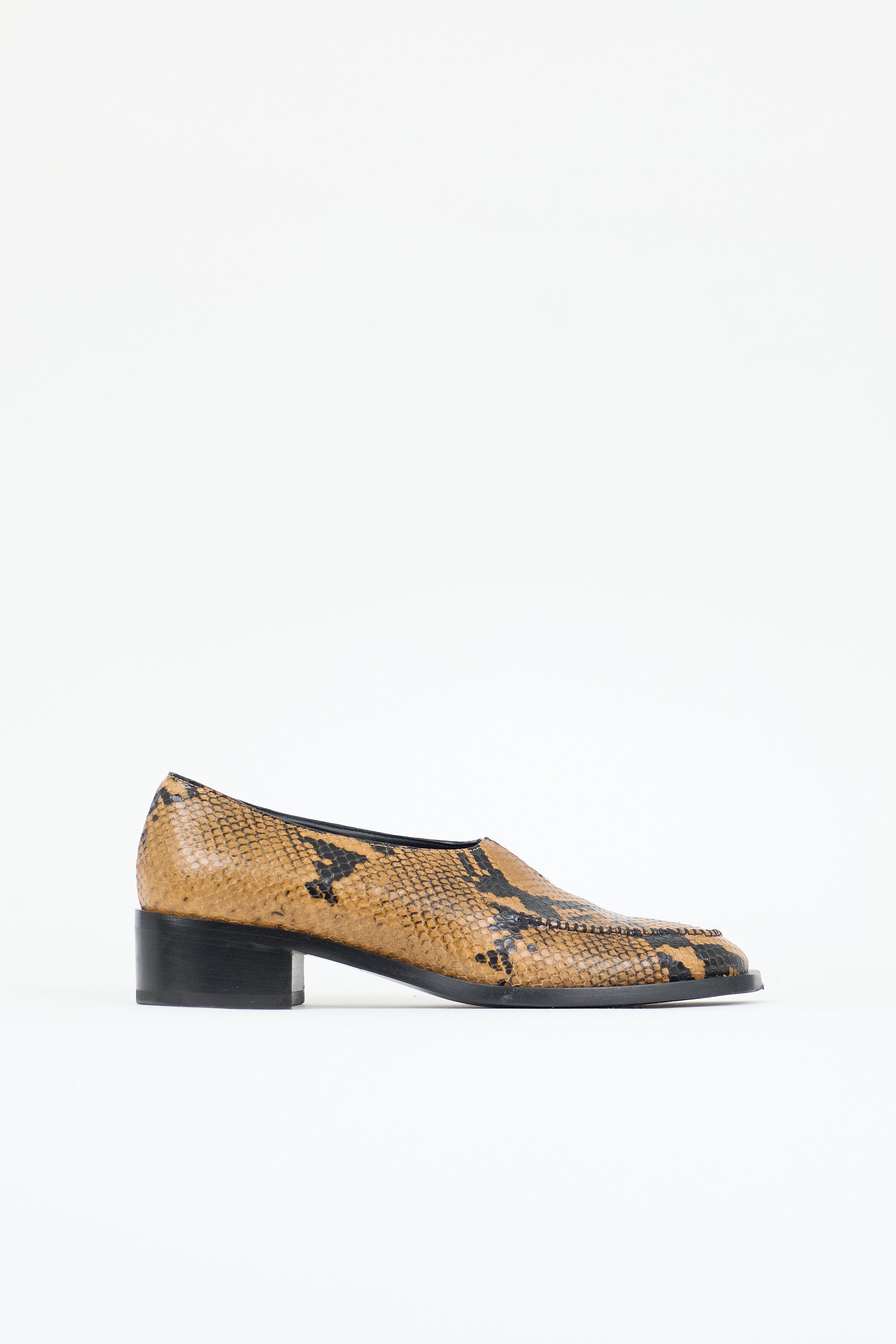 Peter Do Embossed Leather V-Neck Loafer