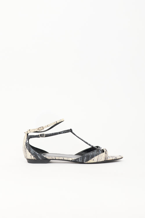 Pierre Hardy Leather Ankle Strap Sandal