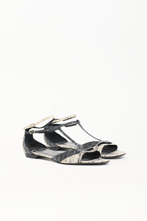 Pierre Hardy Leather Ankle Strap Sandal