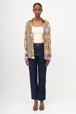 Pierre-Louis Mascia Silk Multi Print Blouse
