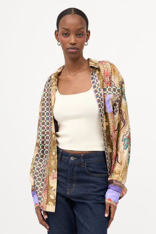 Pierre-Louis Mascia Silk Multi Print Blouse
