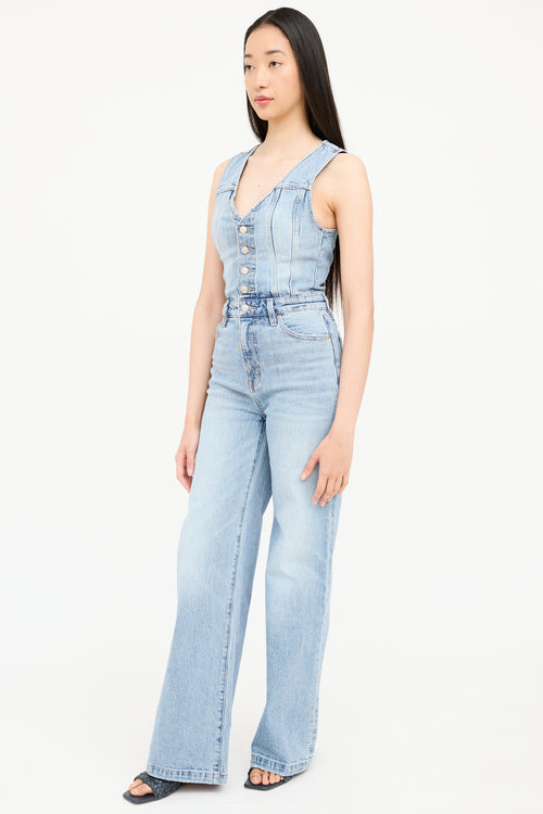 Pistola Light Wash Denim Jumpsuit