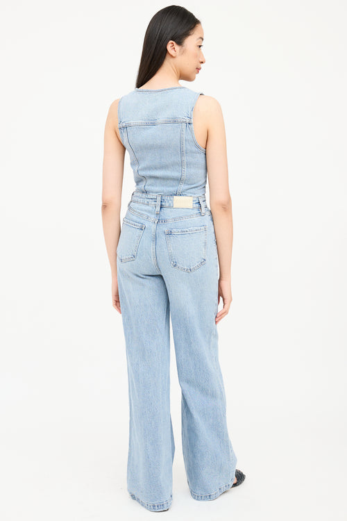 Pistola Light Wash Denim Jumpsuit