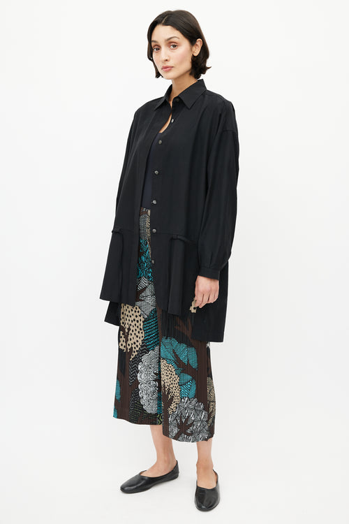 Pleats Please Issey Miyake Brown & Multi Print Plisse Pant