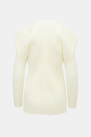 Pleats Please Issey Miyake Plissé Open Cardigan