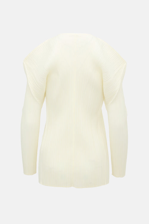 Pleats Please Issey Miyake Plissé Open Cardigan