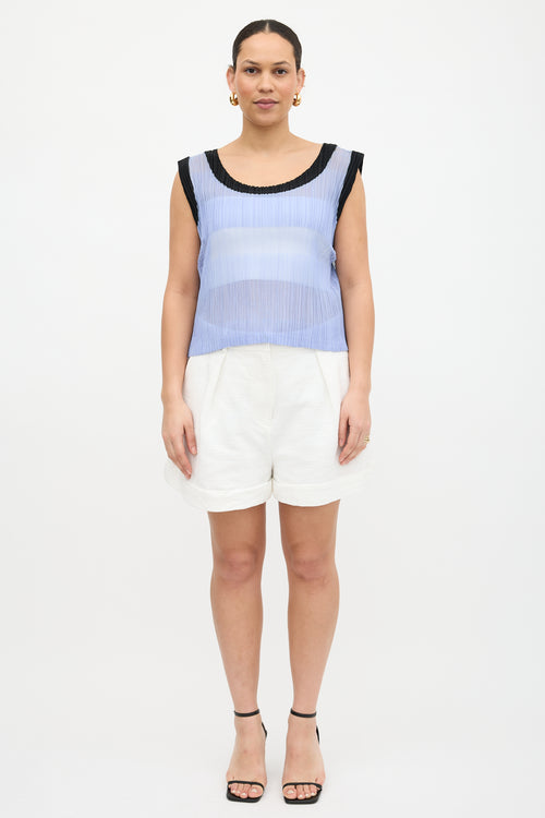 Pleats Please Issey Miyake Pleated Mesh Top